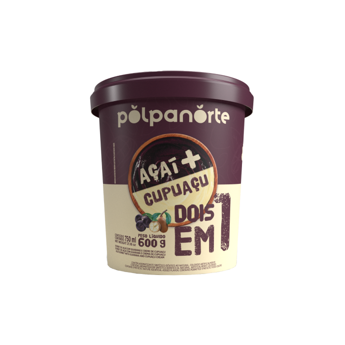 AÇAÍ COM CUPUAÇU 2 EM 1 POLPANORTE 600G